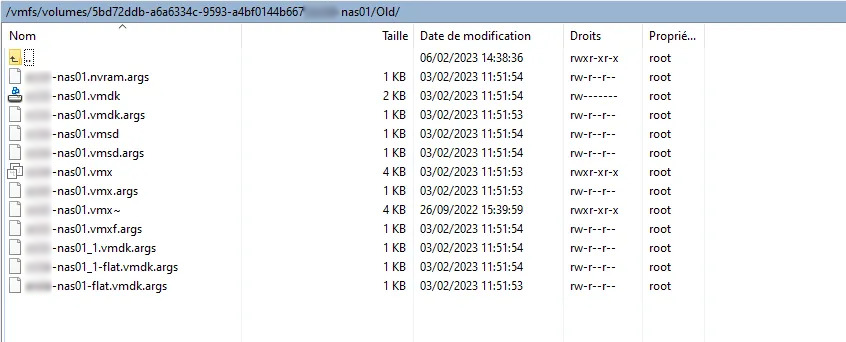 Fichiers vmdk chiffrés par ESXi-args